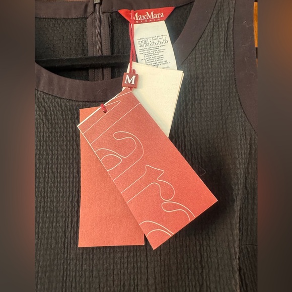 NWT Max Mara Studio Black Dress- Size 10 - Picture 4 of 6